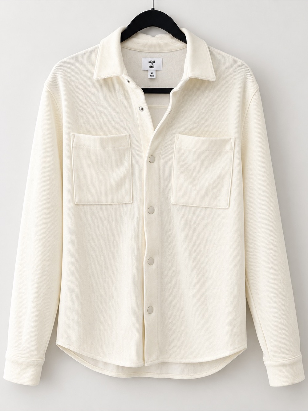 Mode Of One Men's Cream Shirt Jacket